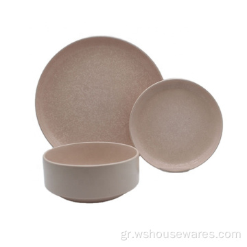 18pcs δείπνο Set Stoneware δείπνο σετ χρώματος